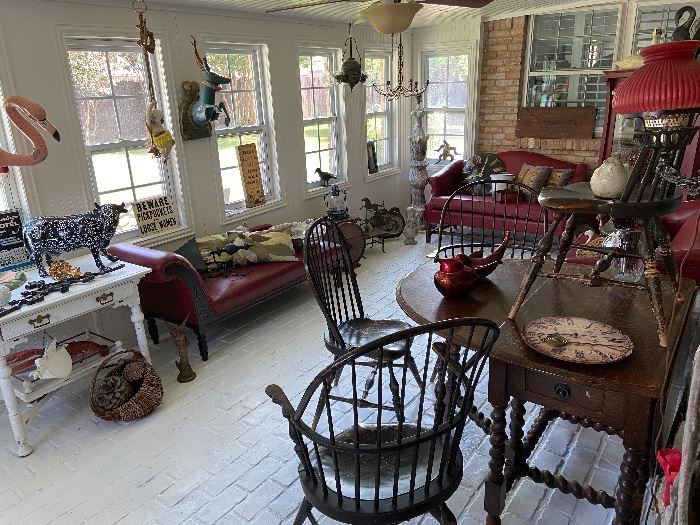 Amazing variety of eclectic treasures-antique and vintage furniture 