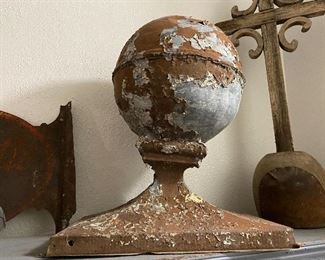 Antique Metal Painted Decor Cupola