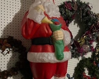 Vintage Tall Santa Christmas Blow Mold