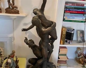 "Rape of the Sabine" Brass vintage statue