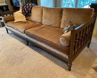 One of 2 vintage sofas