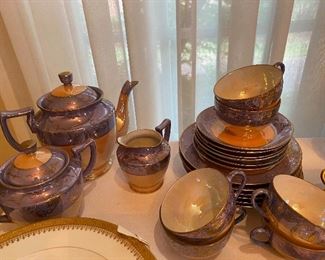 lusterware dessert set