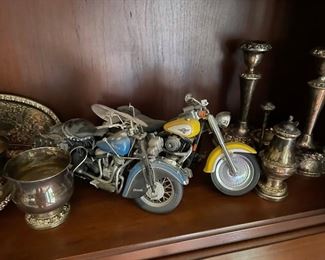 Motorcycle Collectables, Silver Plate Serving Ware 