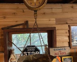 Vintage Chatillon Hanging Scale, National Geographics  