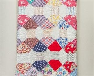 Vintage Quilt with feedsack