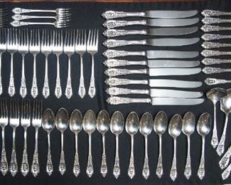Rose Point Sterling Service by Wallace (67 pcs)