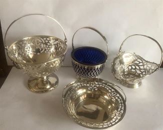 Sterling Silver Early 20th Basket Collection 