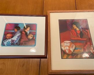 2 Signed Southwestern Prints by Pena