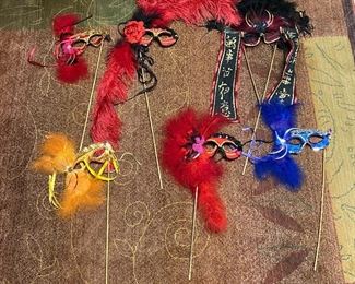 A sampling of Ornate Mardi Gras Fans