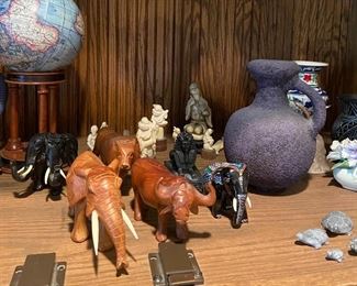 Some of the many carved animals