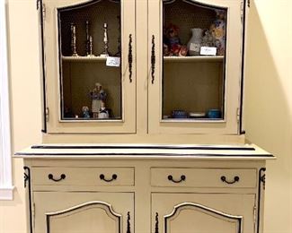 French style cupboard, 63” wide, 92” tall, 22” deep