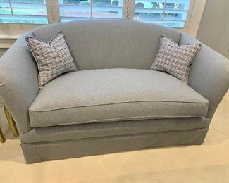 Loveseat with fairly new light blue upholstery
