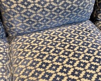 Sherrill curved sectional sofa (fairly new expensive upholstery) 8’3” x 9’4”