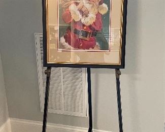 Black easel. Santa print sold separately