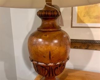 Currey solid wood lamp