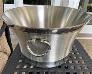 Large galvanized insulated ice bucket