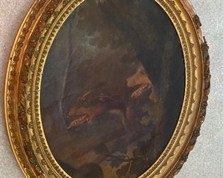 Early 19th Century Primitive Oil on Canvas