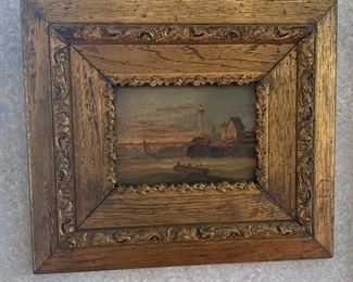 Early oil on board, signed lower left