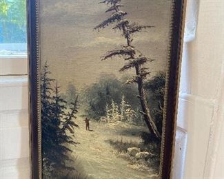 Antique oil on board 