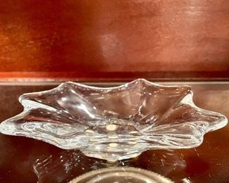 $150; sells new for $300; Baccarat ashtray; 7.5w x 5d x 2h