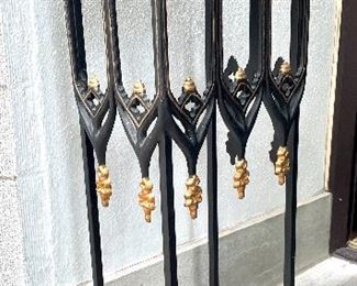 SOLD side view of marble and steel table