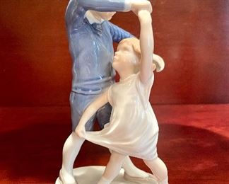 $160; Bing and Grondahl statue of boy and girl dancing; 8.5”h