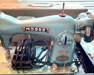 $140; Morse Precision 200 Deluxe sewing machine with case and foot pedal; clean!