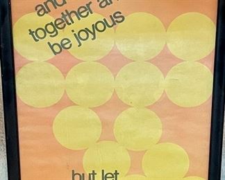 $28; sing and dance!!!! framed artwork; 13.5” x 19.5”