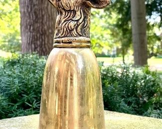 $600; vintage GUCCI stag head’s chalice that sits on nose and antlers; 8.5”h