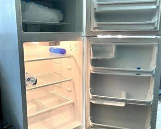 Inside look at the fridge. 