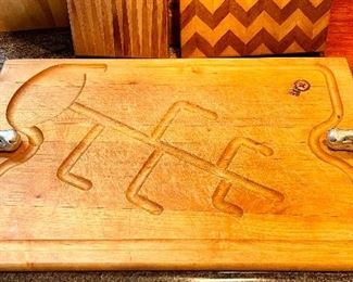 $68, longhorn meat board. 