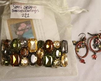 Soreli Designer bracelet and earrings
