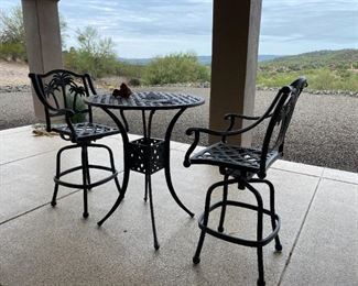 hightop patio table and chairs