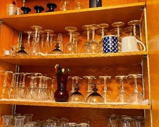 loads of glasses etc