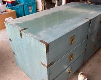 hand made Swedish blue campaign chest made by Keith Stephens