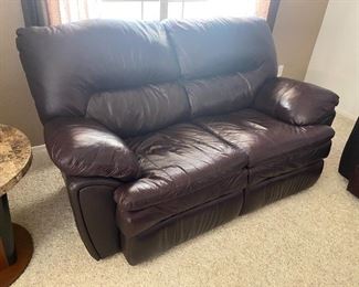 leather recline sofa 