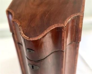 Antique Mahogany Inlaid Stationary Box