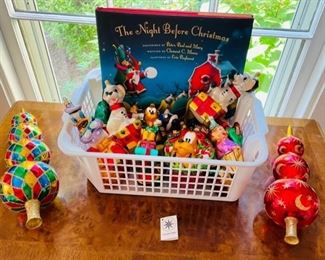 Radko Ornaments -Disney, Little Mermaid, 101 Dalmatians; other Vintage and Tree Toppers