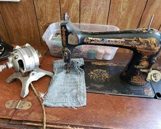 Antique  Treadle Singer and Cabinet 