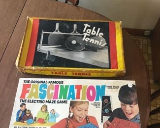 Table tennis game and Fascination Electronic Maze game