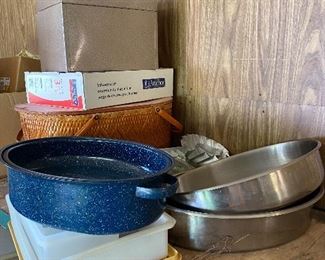Assorted kitchen and household items