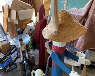 Assorted yard art
