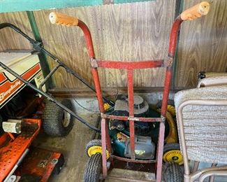 push mower and hand cart