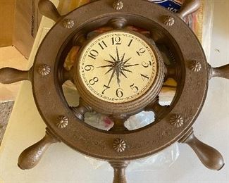 Ship's wheel clock
