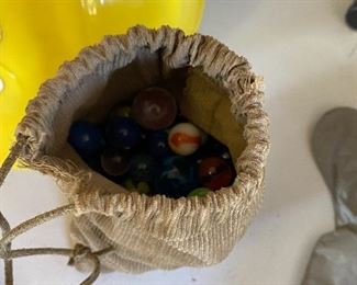 bag of vintage marbles