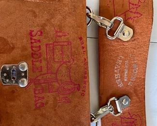 Leather child's saddle bag