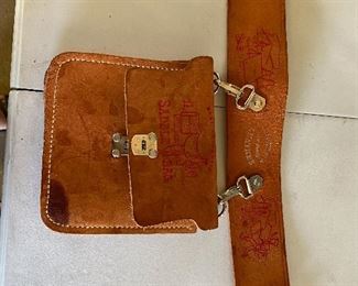 Leather child's saddlebag