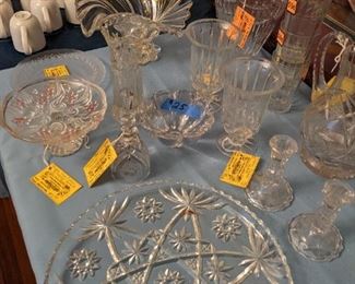 Interesting glass serving trays and bowls