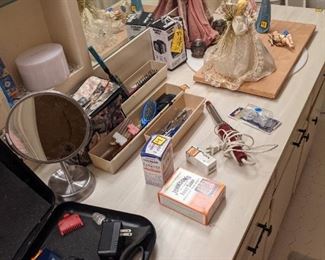 bathroom items and angels