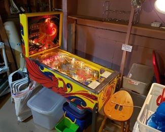 Vintage 70s era Fireball pinball machine home edition